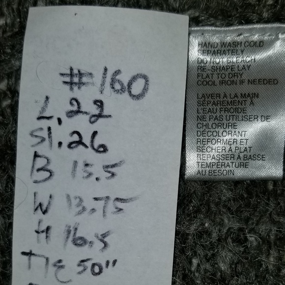 160 NWOT mac & jac S fem gray mohair blend cardiga - Picture 5 of 10